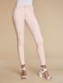 Jean skinny uni à taille haute - Rose - 1