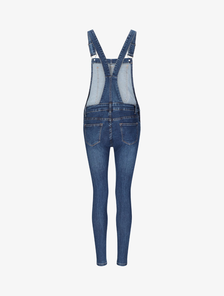Salopette en jean skinny - Bleu - 3