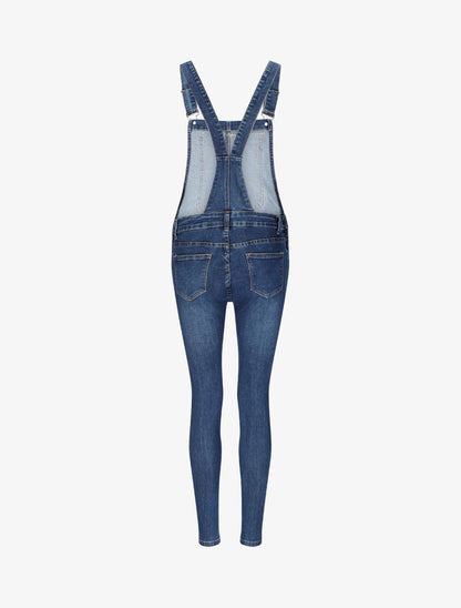 Salopette en jean skinny - Bleu - 3