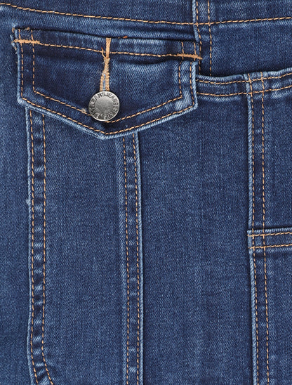 Salopette en jean skinny - Bleu - 4