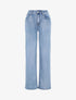 Jean large droit taille haute - Bleu denim - 1