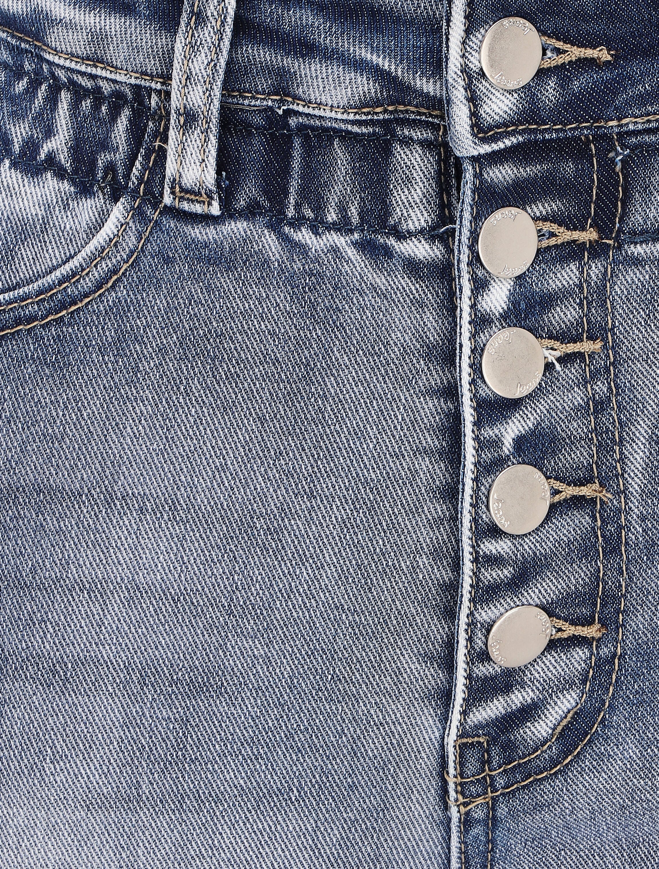 Jean slim à taille empire élastiquée - Denim - 3