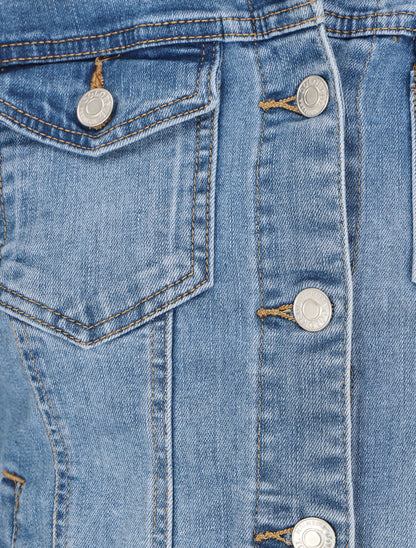Veste en jean coupe droite - Bleu denim - 3