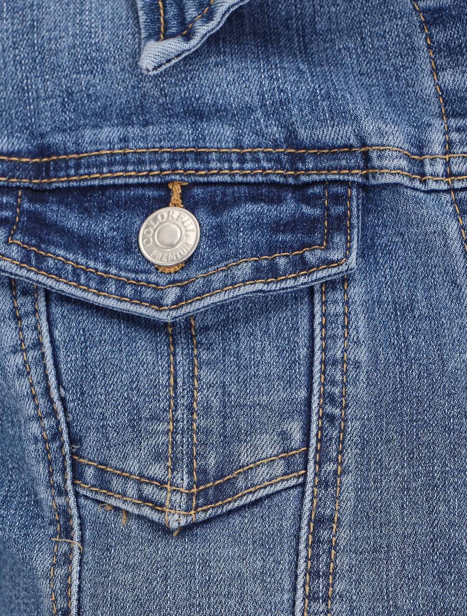 Veste en jean coupe droite - Bleu denim - 3