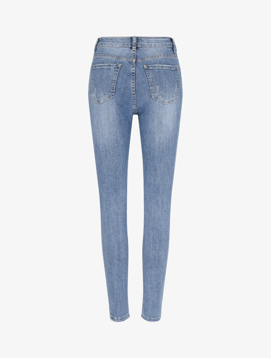 Jean skinny éraflé - Bleu clair - 2