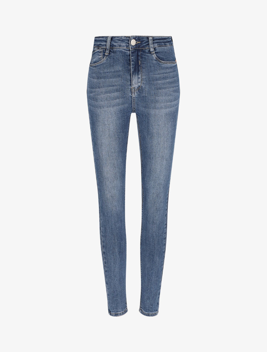 Jean skinny push up à taille standard - Bleu - 1