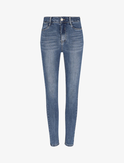 Jean skinny push up à taille standard - Bleu - 1
