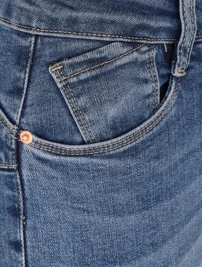 Jean skinny push up à taille standard - Bleu - 3