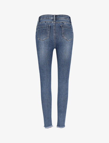 Jean push up stretch coupe skinny - Bleu - 2