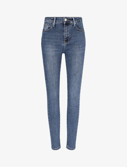 Jean skinny push up à taille standard - Bleu - 4