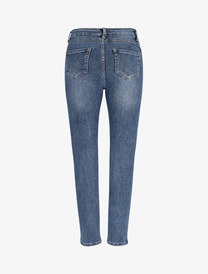Jean skinny à taille standard - Bleu - 2