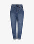 Jean boyfriend 7/8 à revers - Bleu denim - 4