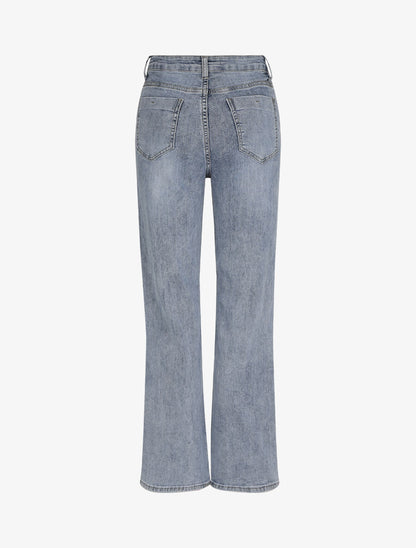Jean coupe droite taille haute - Bleu clair - 2