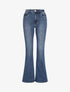 Jean uni coupe flare taille standard - Bleu denim - 1