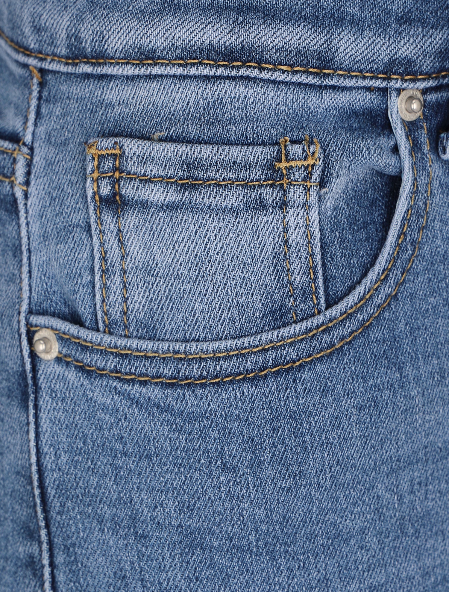 Jean uni coupe droite taille standard - Bleu denim - 3