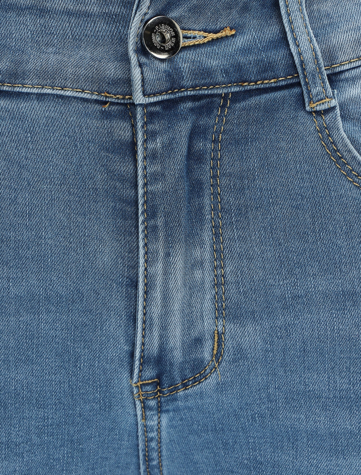 Jean skinny delavé push up - Bleu denim - 3