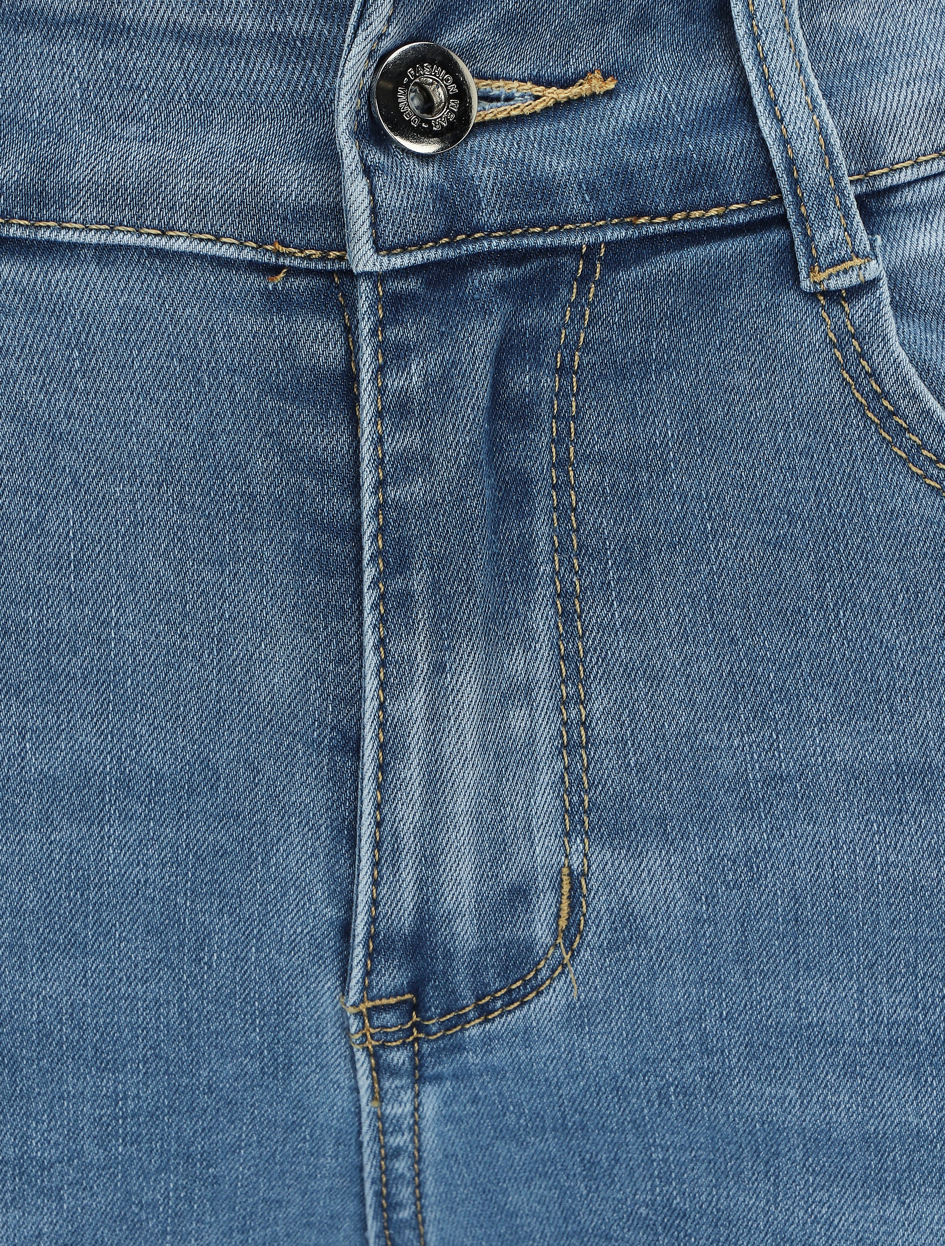 Jean skinny delavé push up - Bleu denim - 3