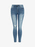 Jean slim push up déchiré - Bleu denim - 4