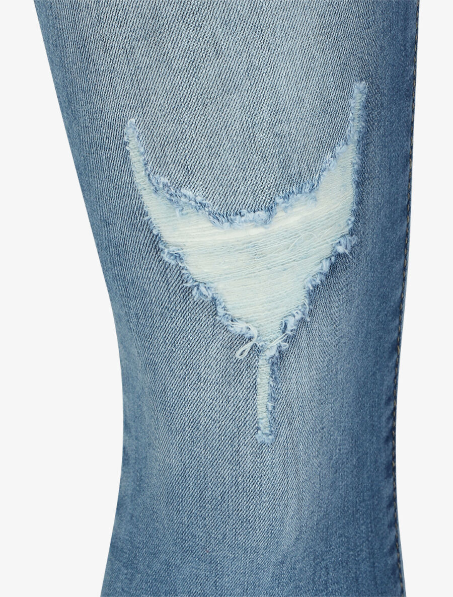 Jean slim push up déchiré - Bleu denim - 3