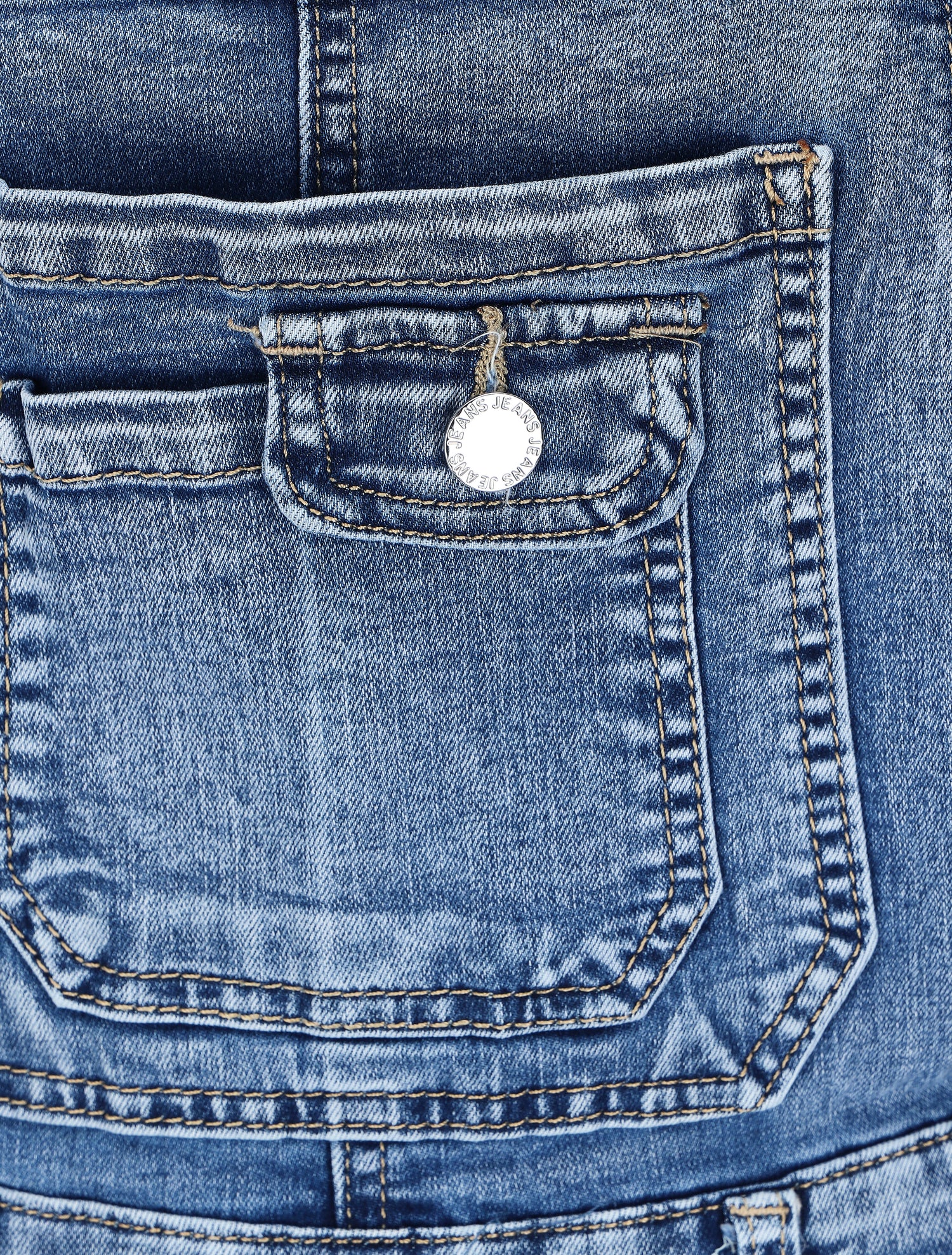 Salopette short en jean - Bleu - 3