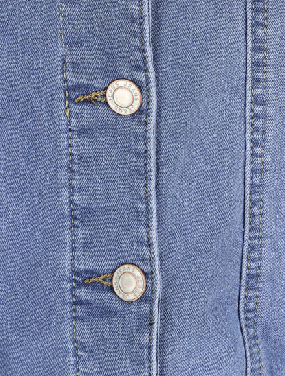 Veste en jean droite - Bleu denim - 3