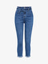 Jean mom à taille empire stylisée - Bleu - 4