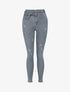 Jean taille haute à coutures contrastantes - Gris - 4