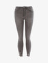 Jean 7/8 à bords usés et effilochés - Gris - 1