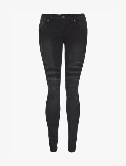 Jean cuisses matelassées - noir - 3
