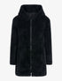 Manteau zippé en fourrure synthétique - Noir - 1