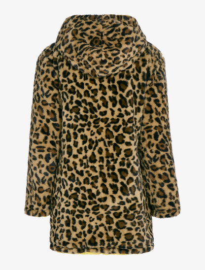 Manteau réversible en fourrure synthétique - Moutarde - 4