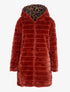 Manteau réversible en fourrure synthétique - Brique - 5