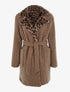 Manteau réversible effet laine bouclette - Camel clair - 5