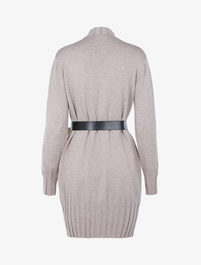 Robe-pull stretch coupe boule - Beige - 2