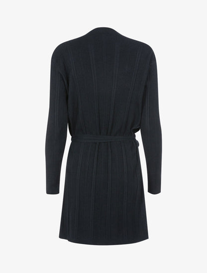 Robe pull ceinturée - Noir - 2