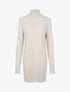 Robe pull à formes graphiques et stries texturées - Beige - 1
