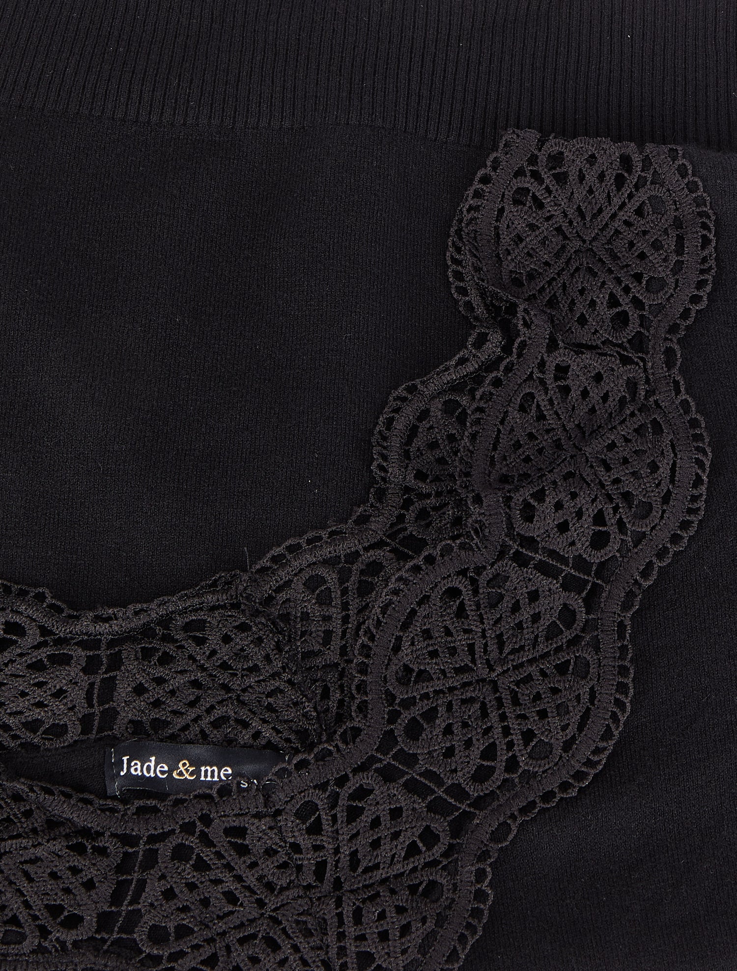 Pull à décolleté profond en U - Noir - 3