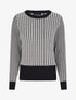 Pull imprimé pied-de-coq - Blanc/noir - 4