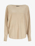 Pull fin oversize chauve-souris irisé - Beige - 4