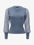 Pull à manches accordéon transparentes - Gris - 1