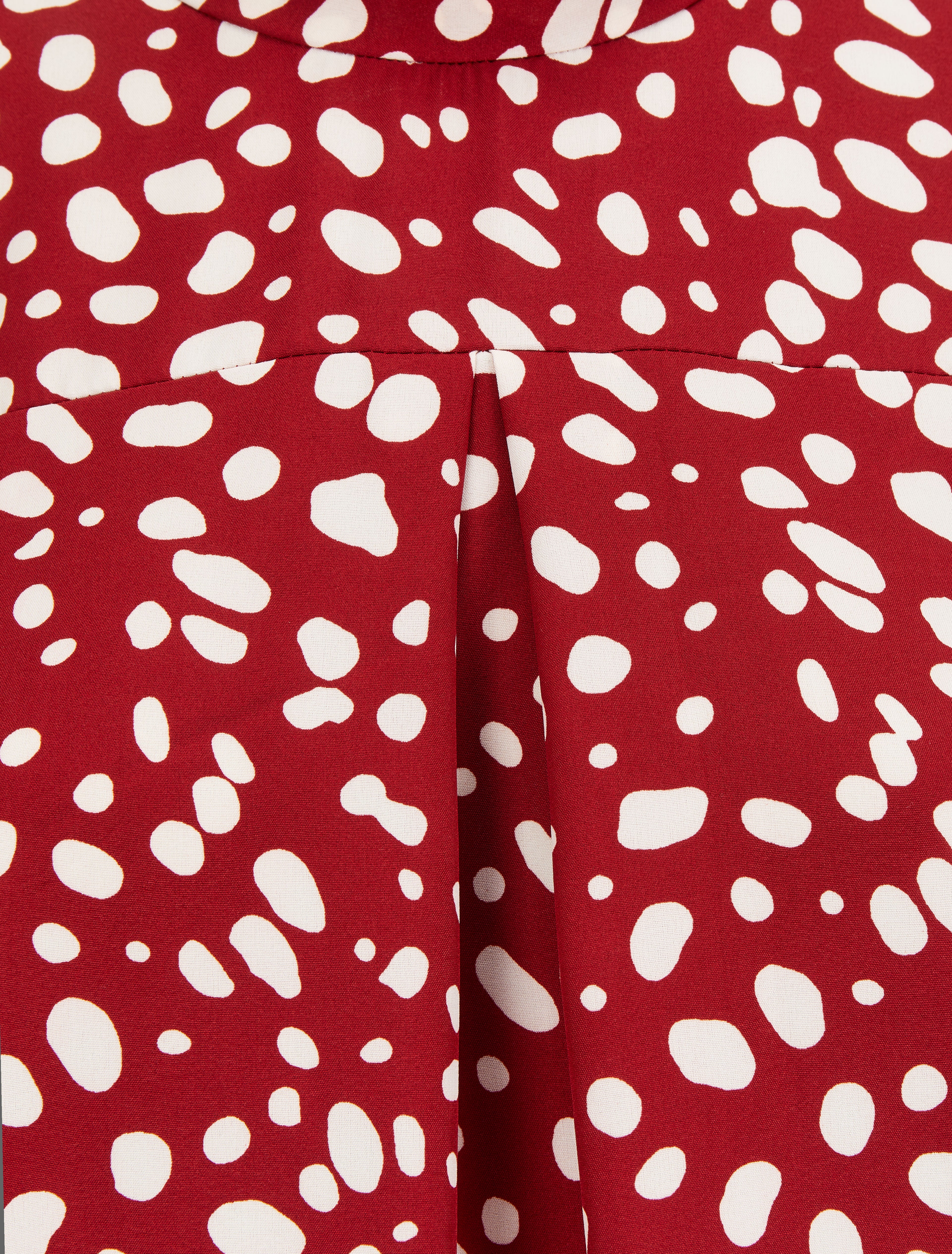 Top boule à imprimé dalmatien - Rouge - 3