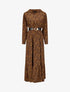 Robe longue bohème à imprimé fleuri - Marron - 1