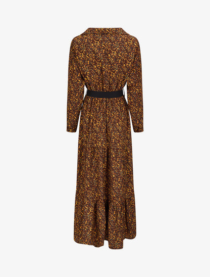 Robe longue bohème à imprimé fleuri - Marron - 2