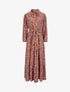 Robe longue à imprimé fleurs sauvages - Marron - 1