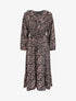 Robe longue volantée à imprimé cachemire - Noir - 4