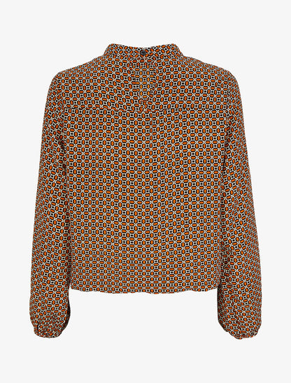 Blouse à motifs graphiques - Orange - 2