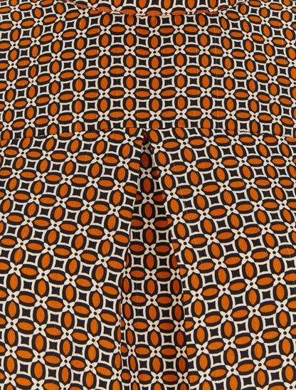 Blouse à motifs graphiques - Orange - 3
