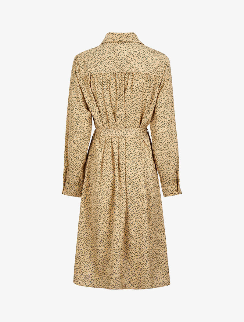 Robe chemise à imprimé feuilles d&