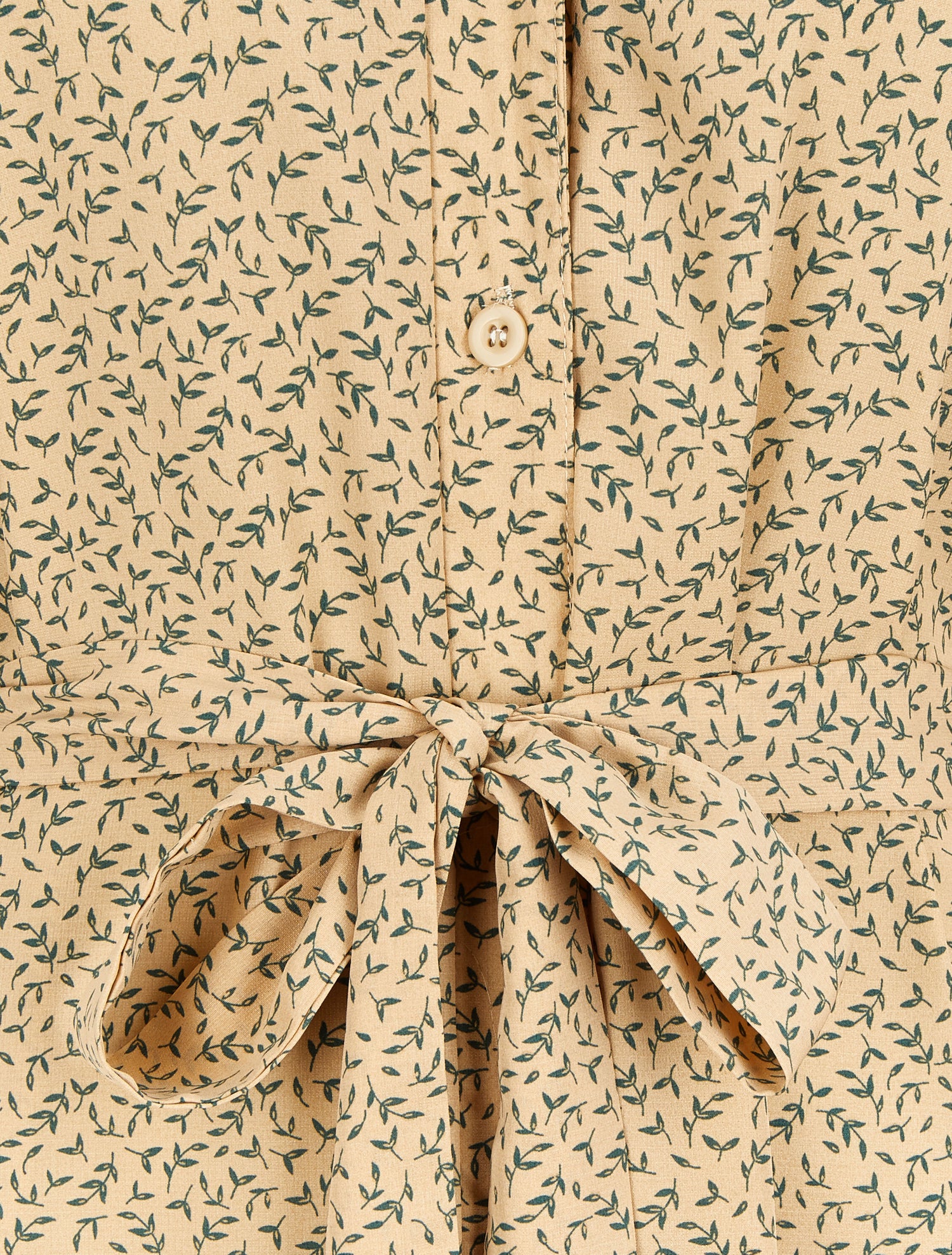 Robe chemise à imprimé feuilles d&