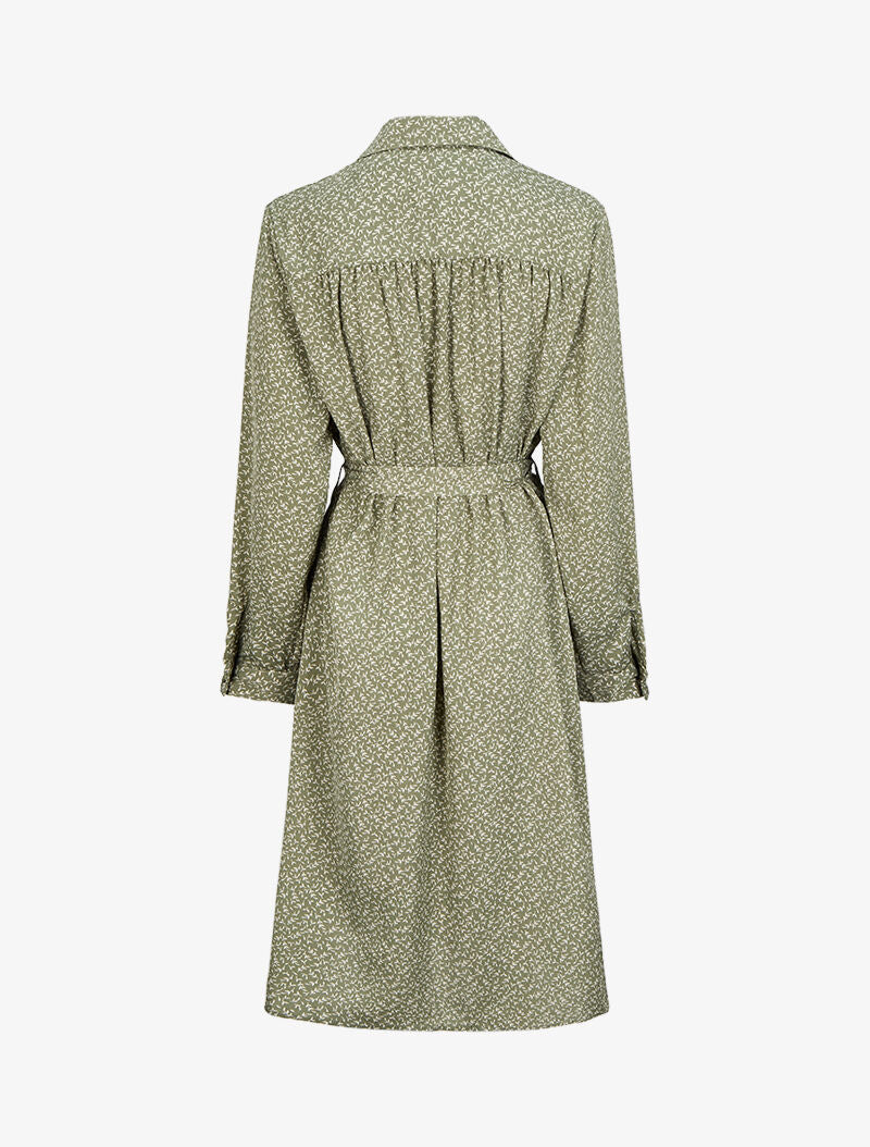 Robe chemise à imprimé feuilles d&